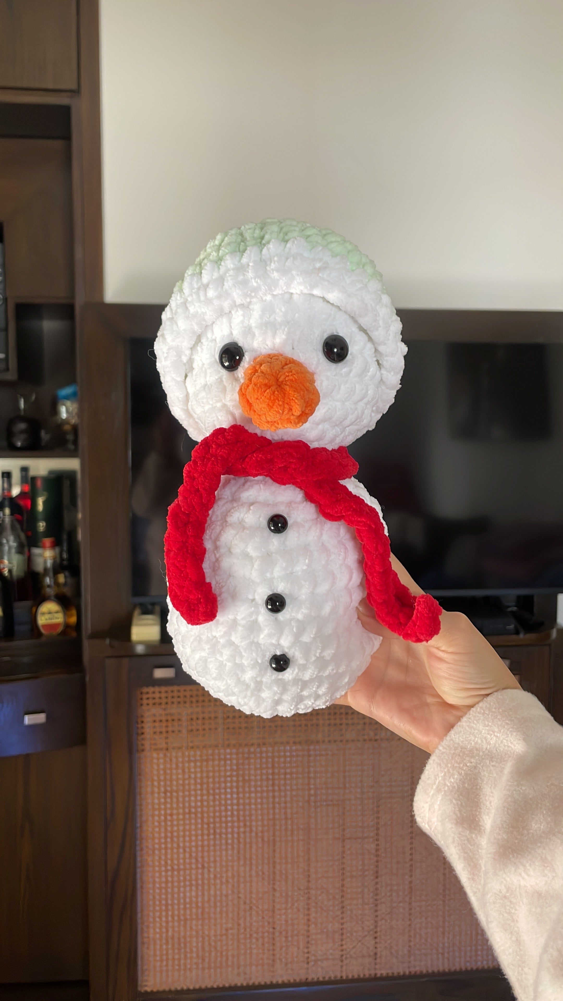 snow man plushie